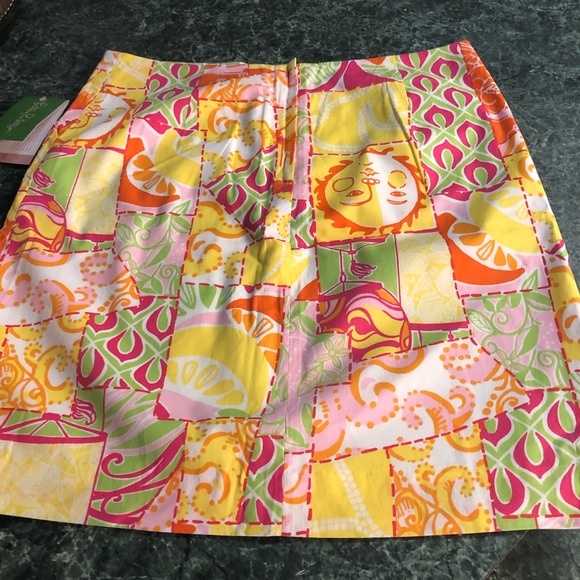 Women’s rare yellow & pink NWT Y2k Lilly Pulitzer karlo Mini skirt - Picture 3 of 11